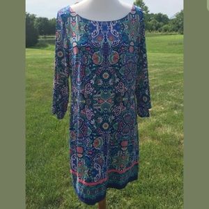 Laundry By Shelli Segal Shift Dress 3/4 Sleeve